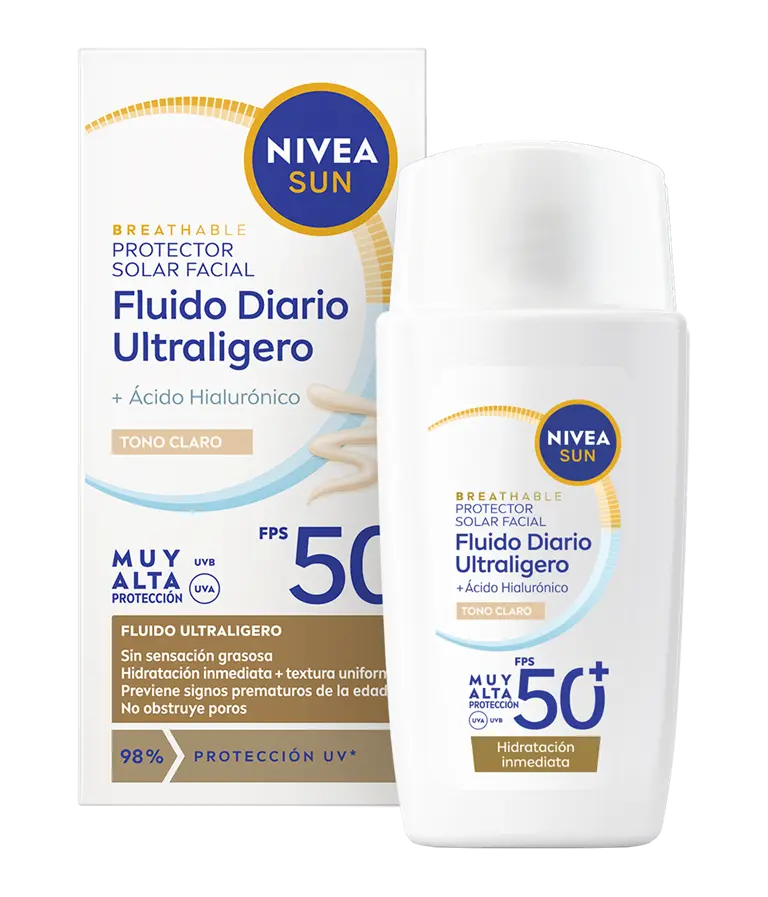 NIVEA SUN Fluido Diario Ultra Ligero Tono Claro SPF 50+