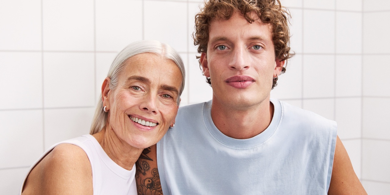 A woman and a man staring to the camera, with nice and bright skin