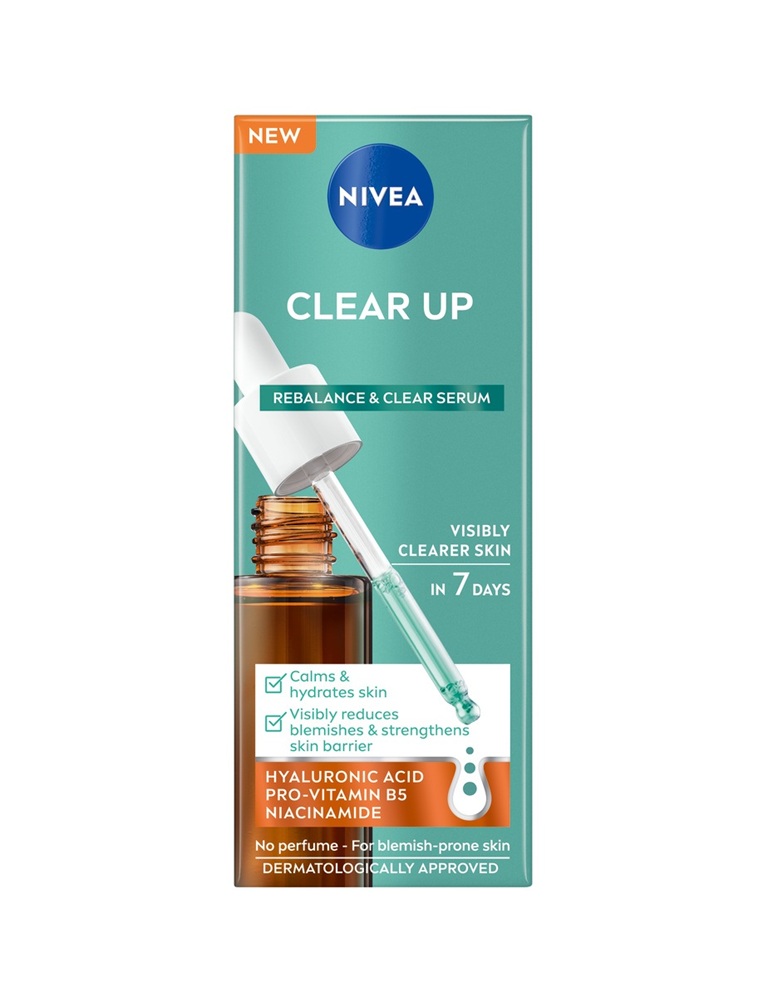 ZA_98770 Nivea_Clear Up_Rebalance & Clear Serum_30ml_Box_FOP