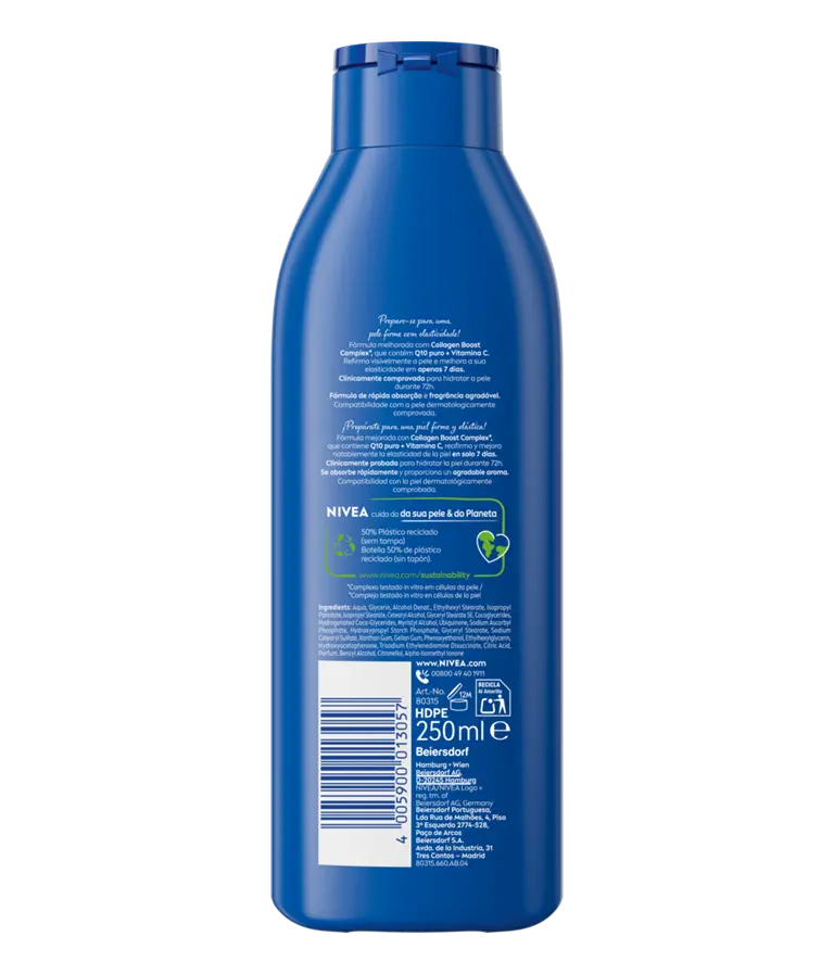 NIVEA; NIVEA BODY; NBODY; MILK; REFIRMANTE; Q10; 250ML