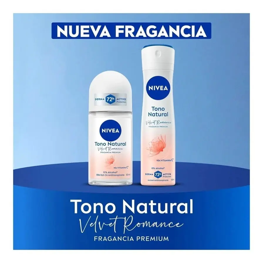 NIVEA Antitranspirante Tono Natural Velvet Romance Roll- on 50ml