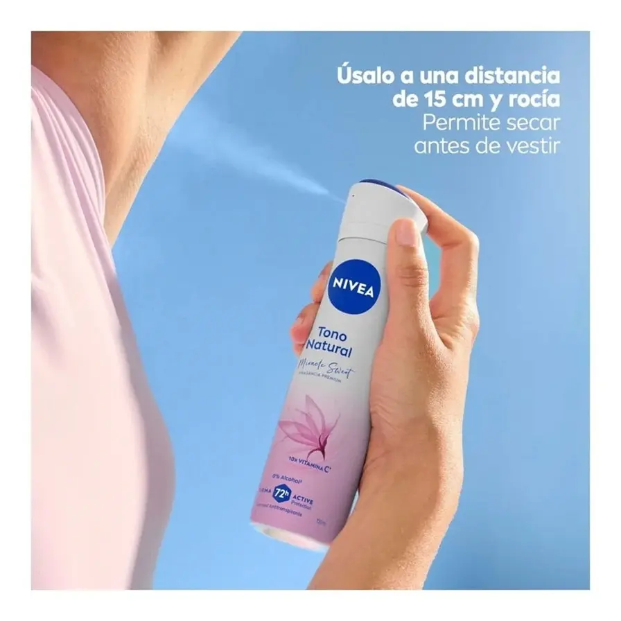NIVEA Antitranspirante Tono Natural Miracle Sweet Spray 150ml