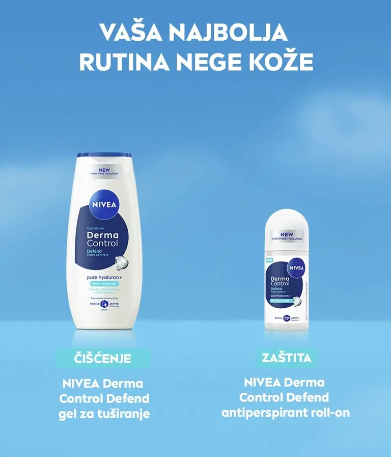 Ingredient molecules Pure Hyaluron and Pro-Vitamin B5, with the text: Extra comfort for your underarms.