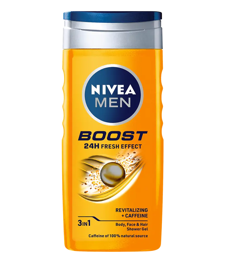 92839 Nivea Men Boost shower gel 250ml clean packshot