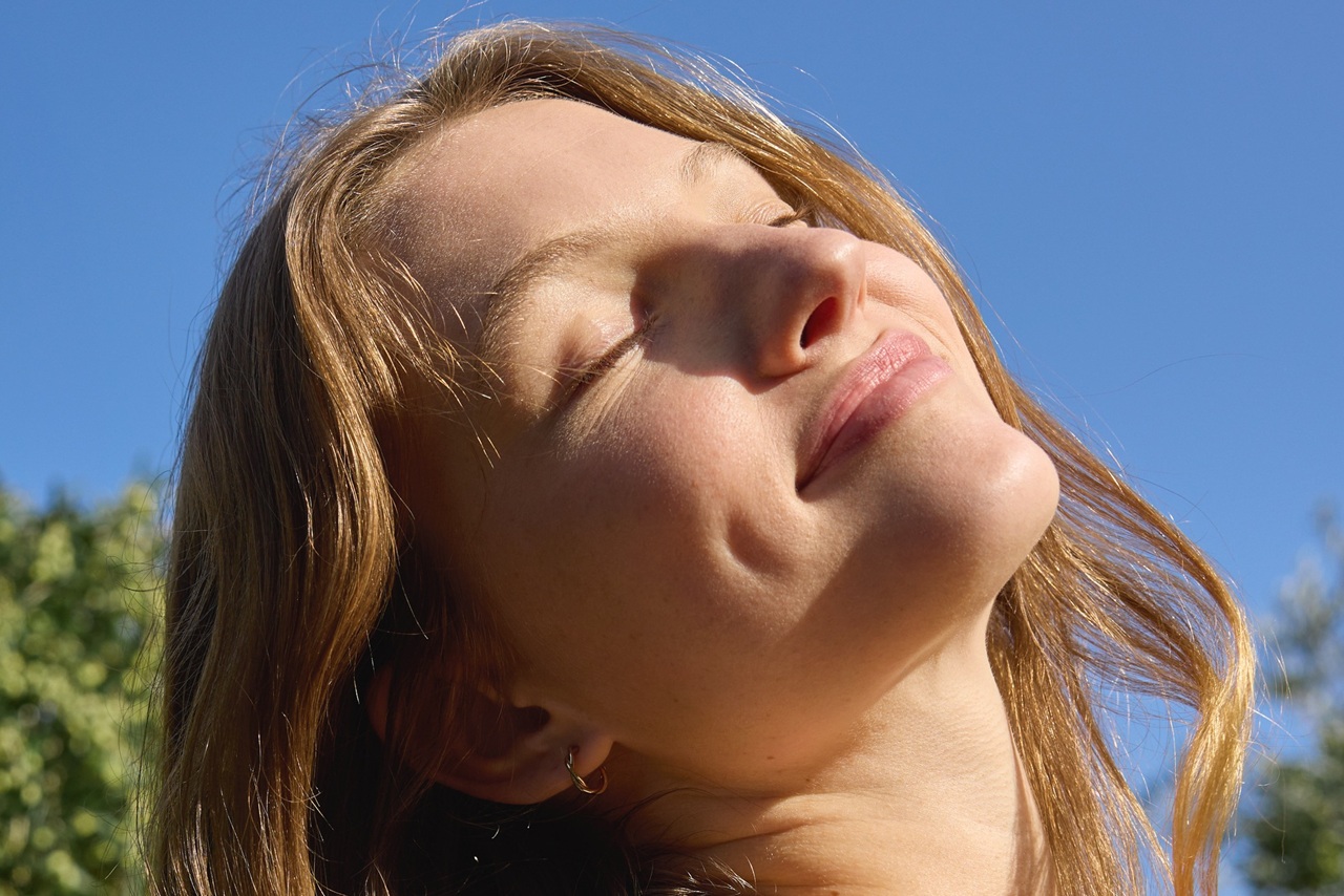 woman sitting in the sun