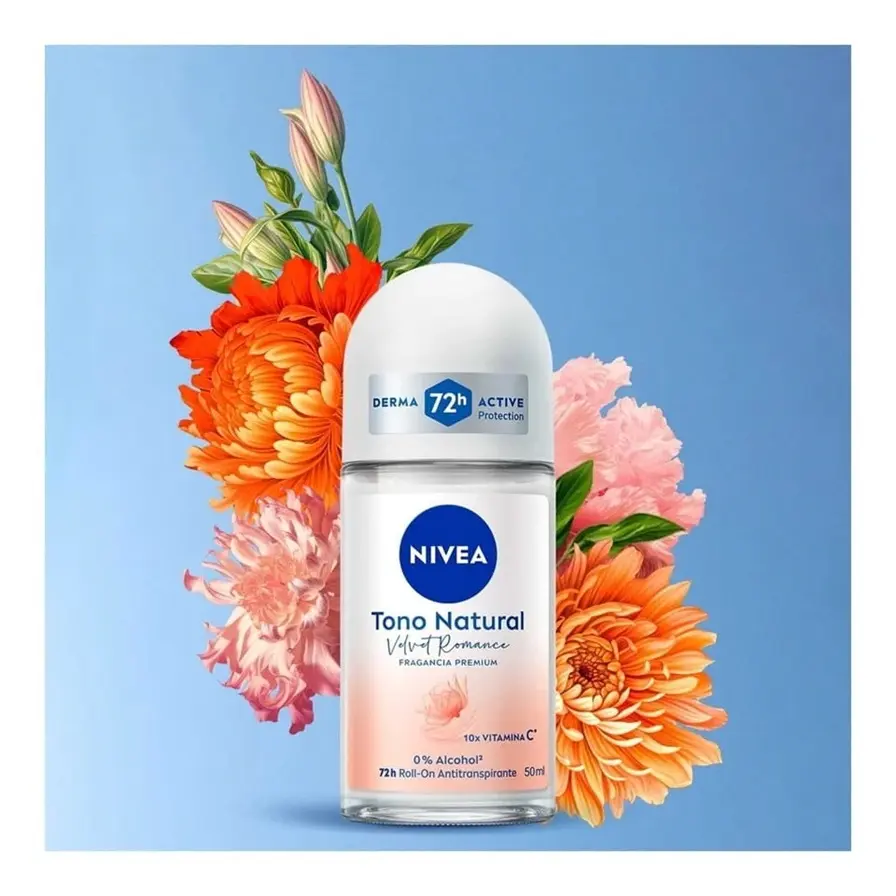 NIVEA Antitranspirante Tono Natural Velvet Romance Roll- on 50ml
