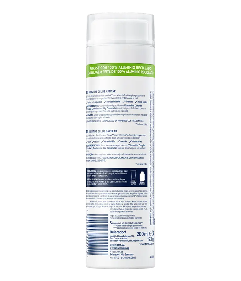 NIVEA; NIVEA MEN; SHAVING; SENSITIVE; 200ML