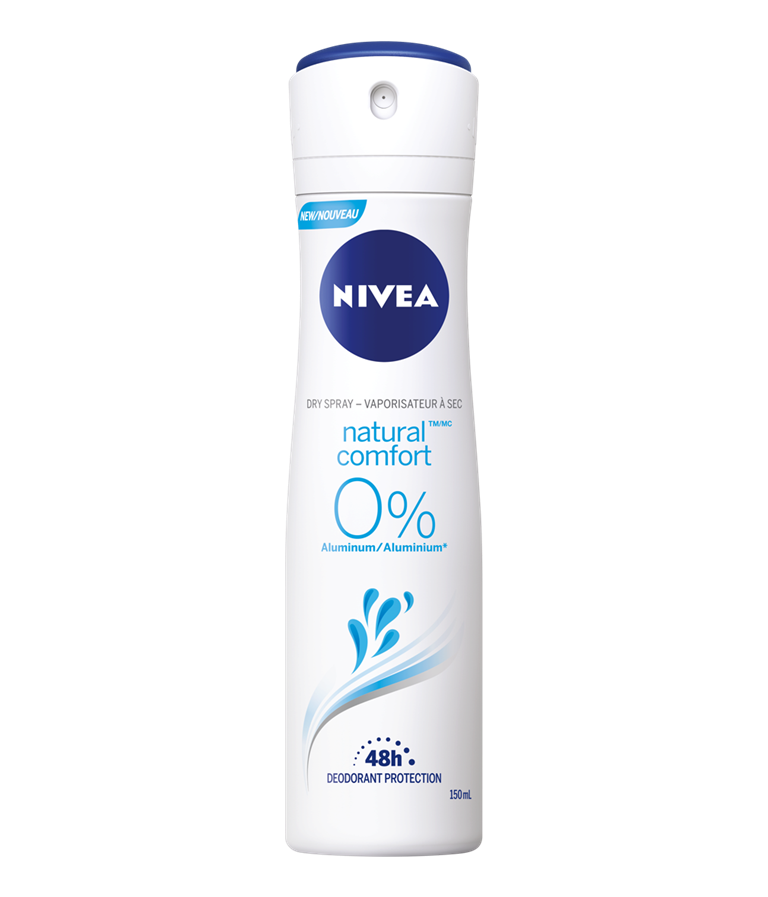 Natural Comfort 0% Aluminium Dry Spray | NIVEA Canada
