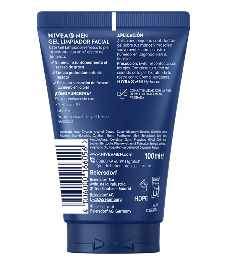 NIVEA MEN Gel Limpiador Facial Hydrocare