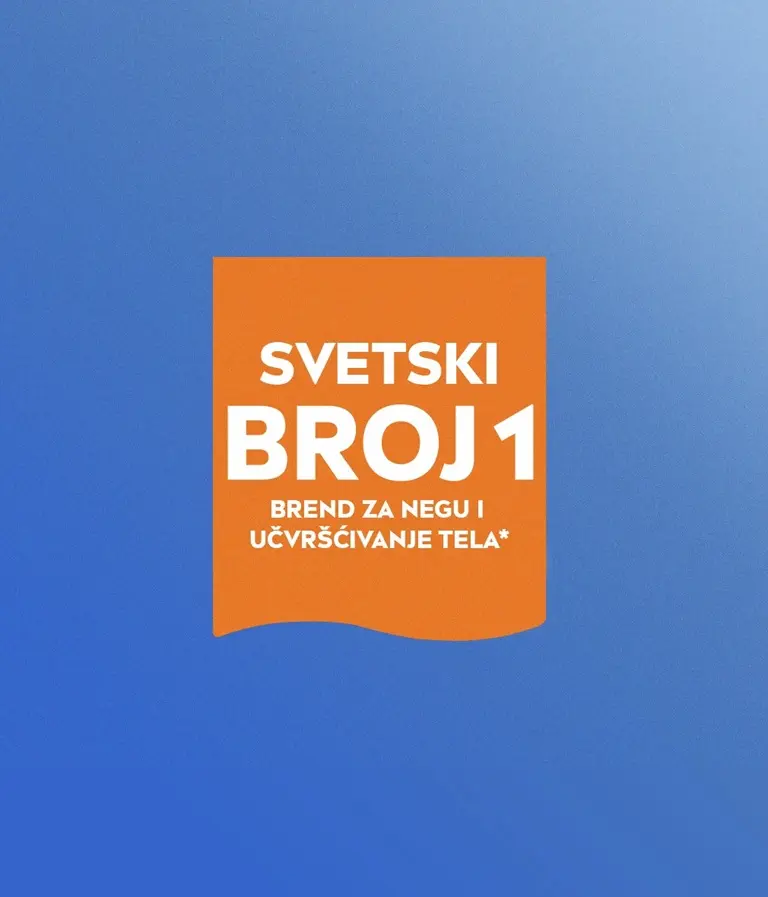 A flag saying, "World's No.1 firming body care brand".