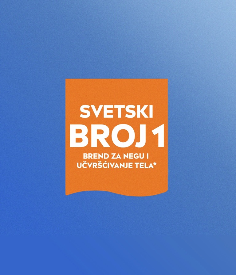 A flag saying, "World's No.1 firming body care brand".