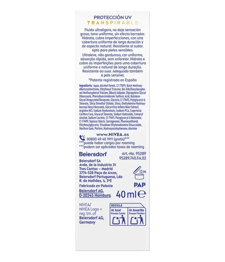 NIVEA SUN Fluido Diario Ultra Ligero Tono Medio SPF 50+