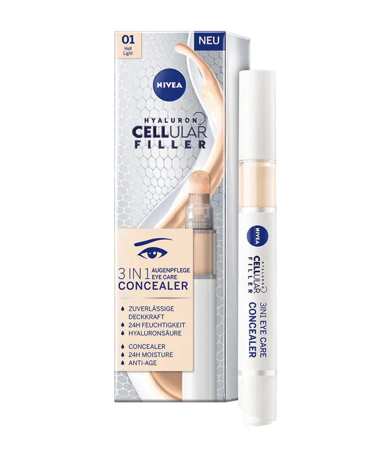 CELLULAR 3in1 Augenpflege Concealer Hell Abdeckstift und Verpackung