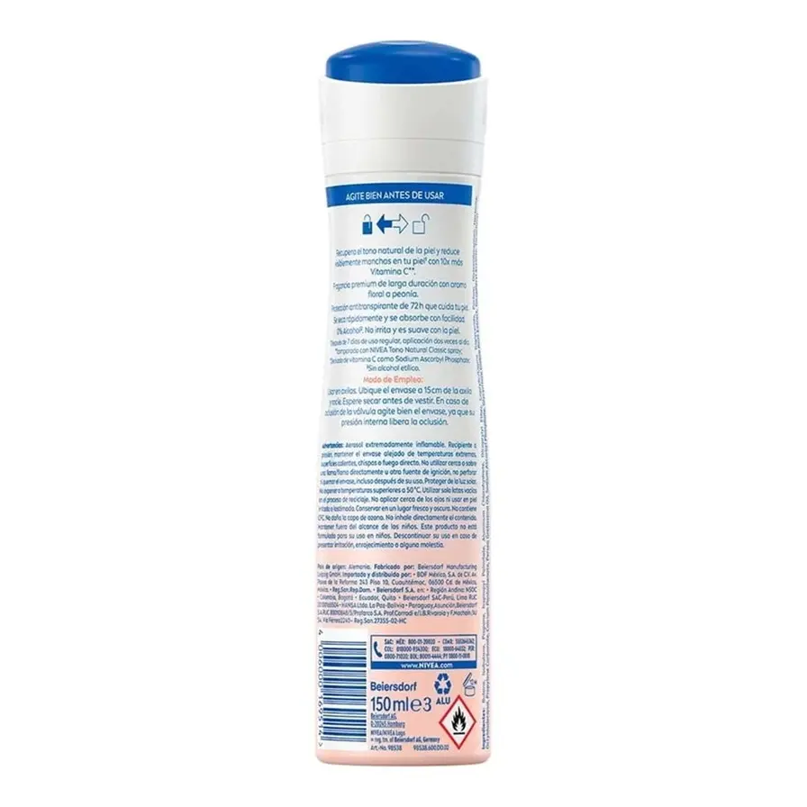NIVEA Antitranspirante Tono Natural Velvet Romance 150ml