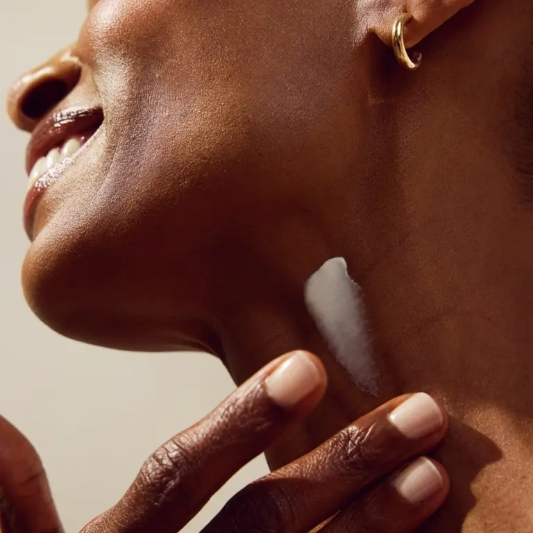 Woman's jawline and neck area