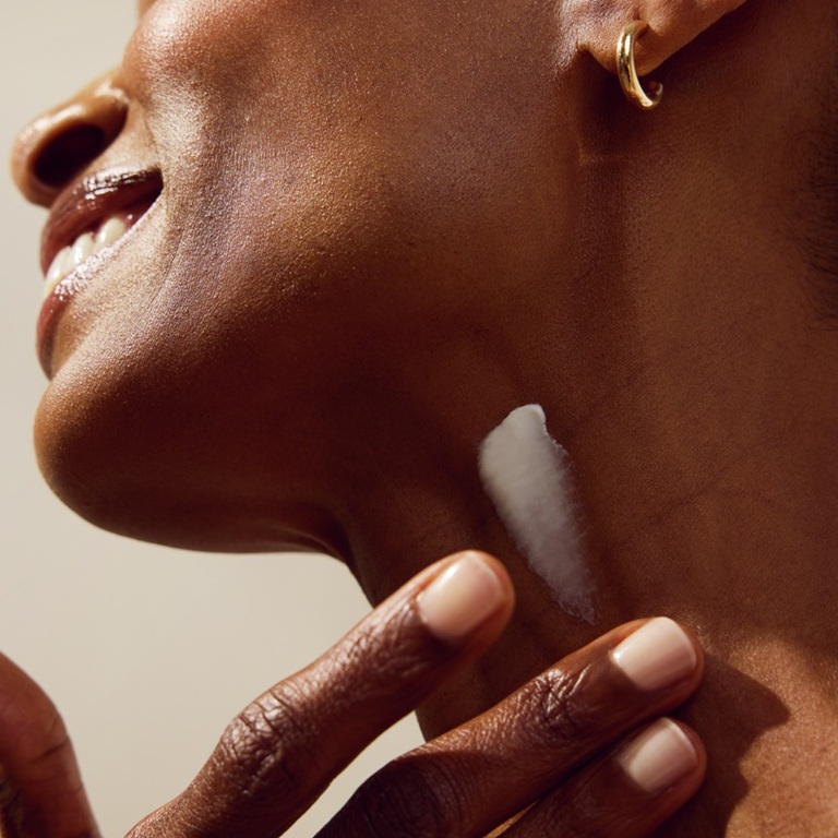 Woman's jawline and neck area