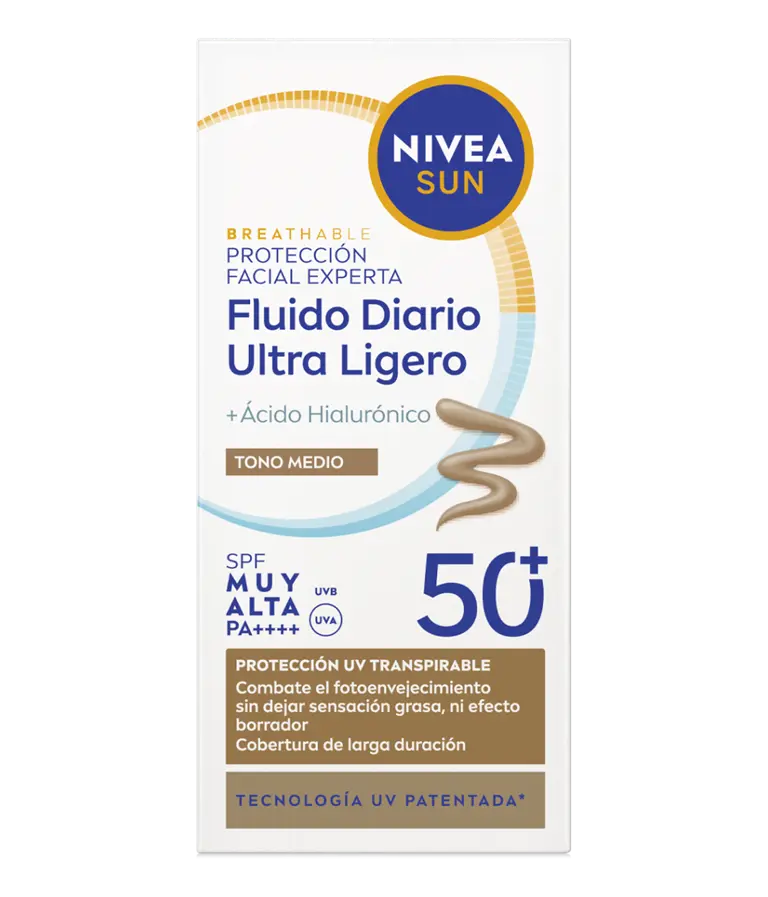 NIVEA SUN Fluido Diario Ultra Ligero Tono Medio SPF 50+