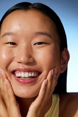 young woman smiling to the camera