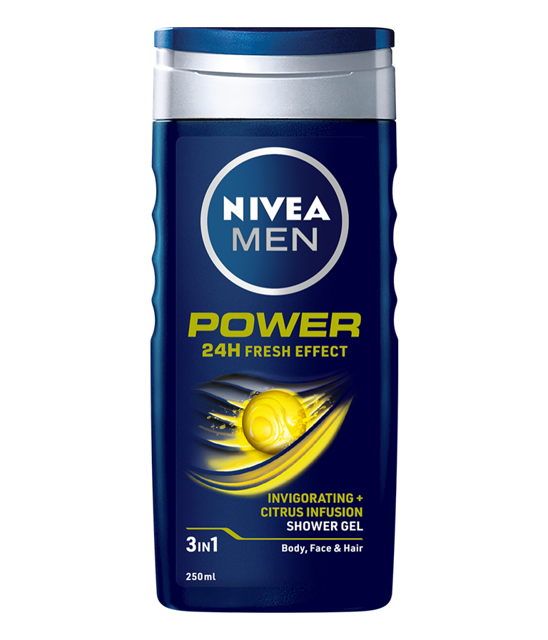 80834 Nivea Men Power 3in1 Shower gel 250ml clean packshot