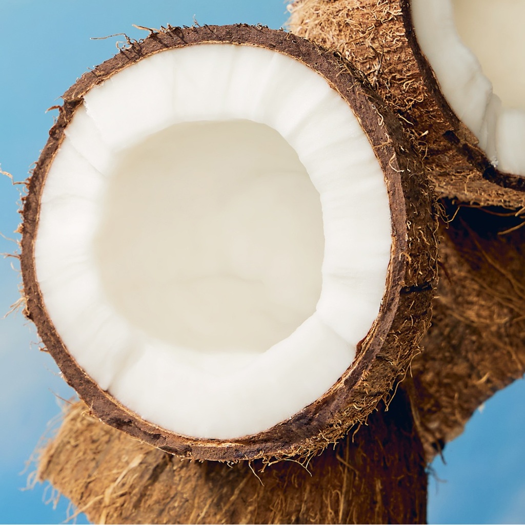 Coconut oil helps hydrate and lubricate skin cells