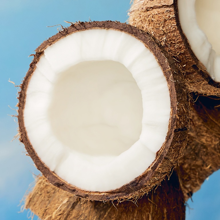 Coconut oil helps hydrate and lubricate skin cells