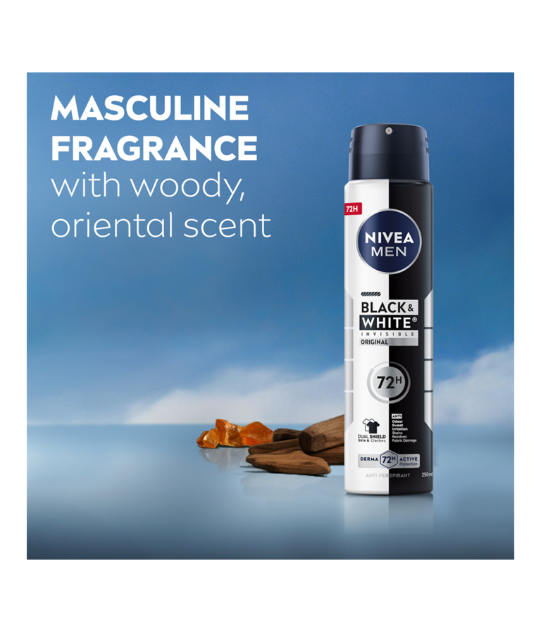 250mL BLACK & WHITE INVISIBLE Original – NIVEA MEN