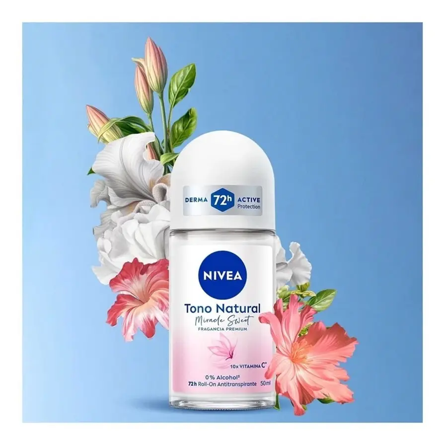 NIVEA Antitranspirante Tono Natural Miracle Sweet Roll- on 50ml
