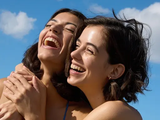 Two young girls who smile
