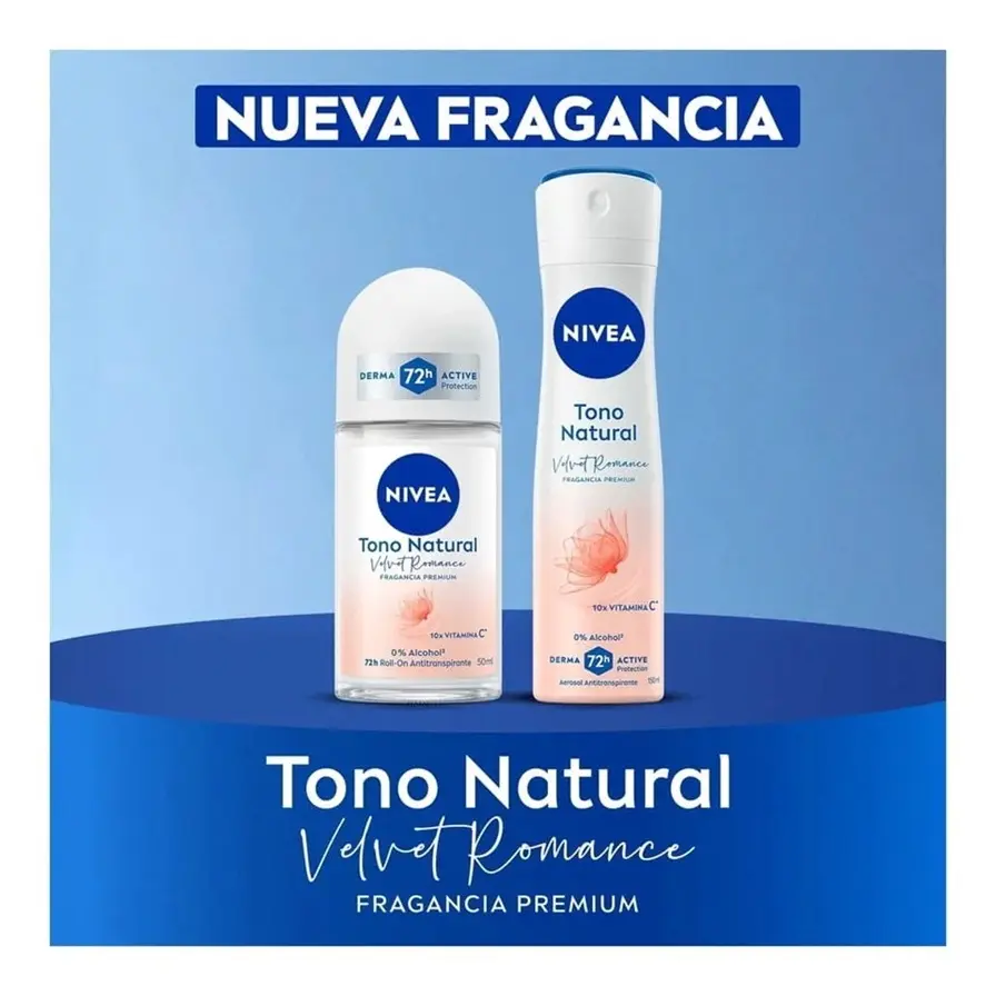 NIVEA Antitranspirante Tono Natural Velvet Romance 150ml