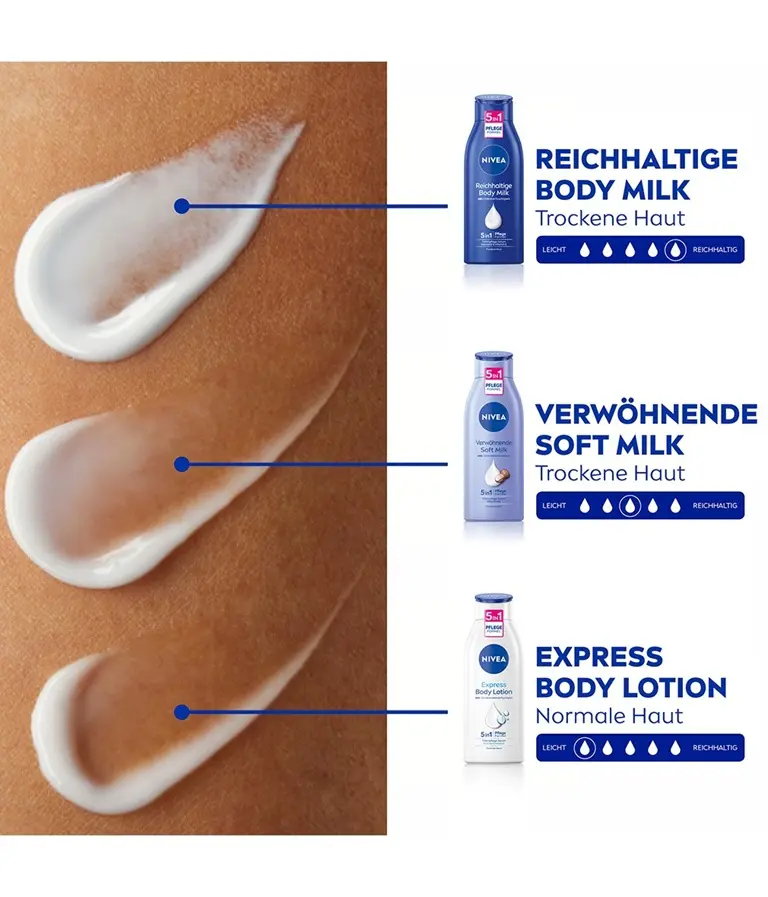NIVEA BODY MILK 400ML TEXTUREN