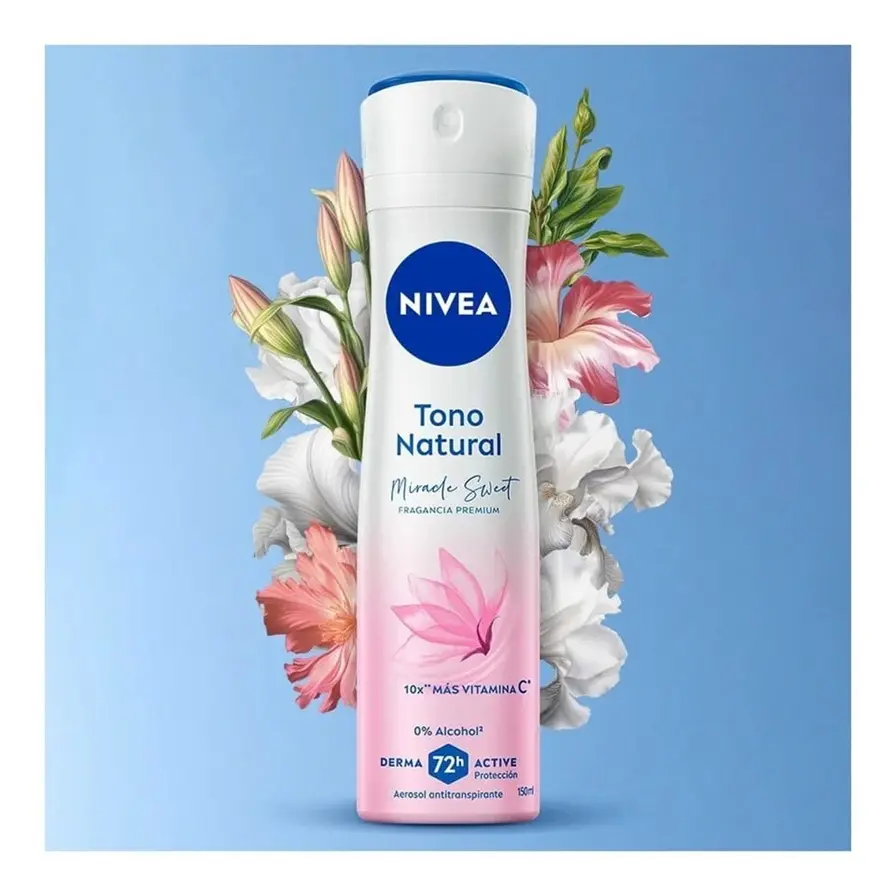 NIVEA Antitranspirante Tono Natural Miracle Sweet Spray 150ml