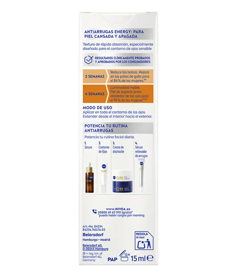 NIVEA Q10 Antiarrugas Energy Contorno de Ojos Iluminador