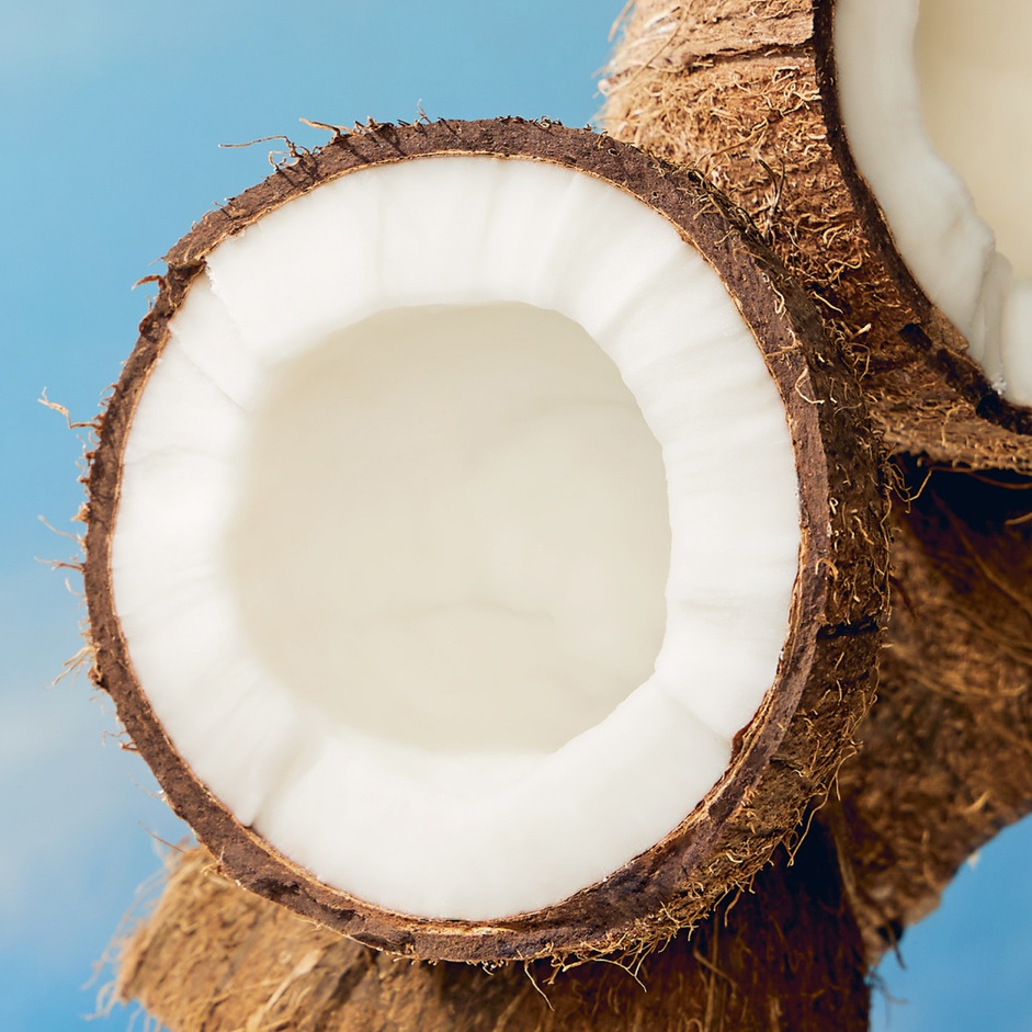 Coconut oil helps hydrate and lubricate skin cells