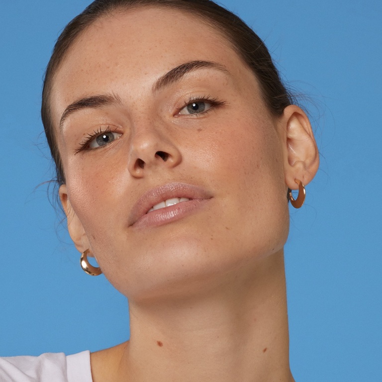 Woman with clear and healthy skin