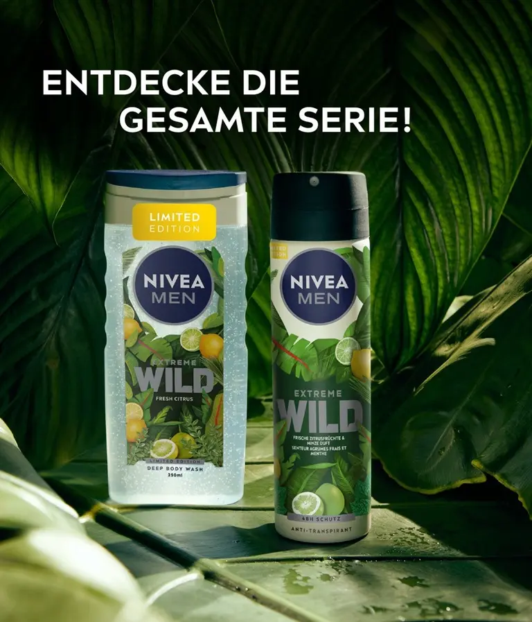 NIVEA Extreme Wild Shower Gel Range Composition