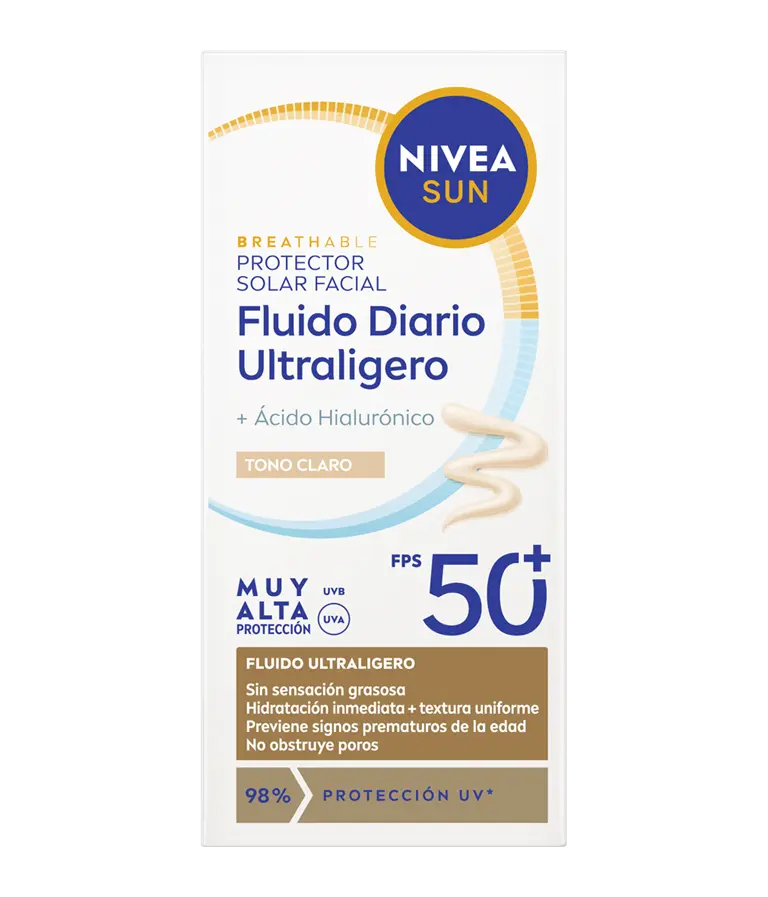 NIVEA SUN Fluido Diario Ultra Ligero Tono Claro SPF 50+