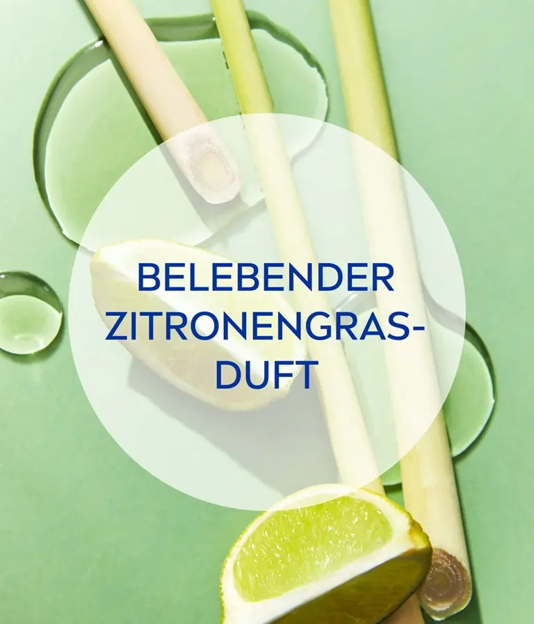 NIVEA Duschgel Lemongrass & Oil Inhaltsstoffe mit belebendem Zitronengras-Duft
