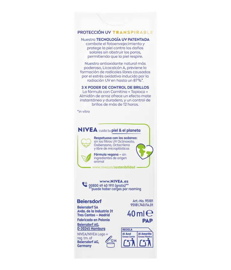 NIVEA SUN Control de Brillos SPF 50+