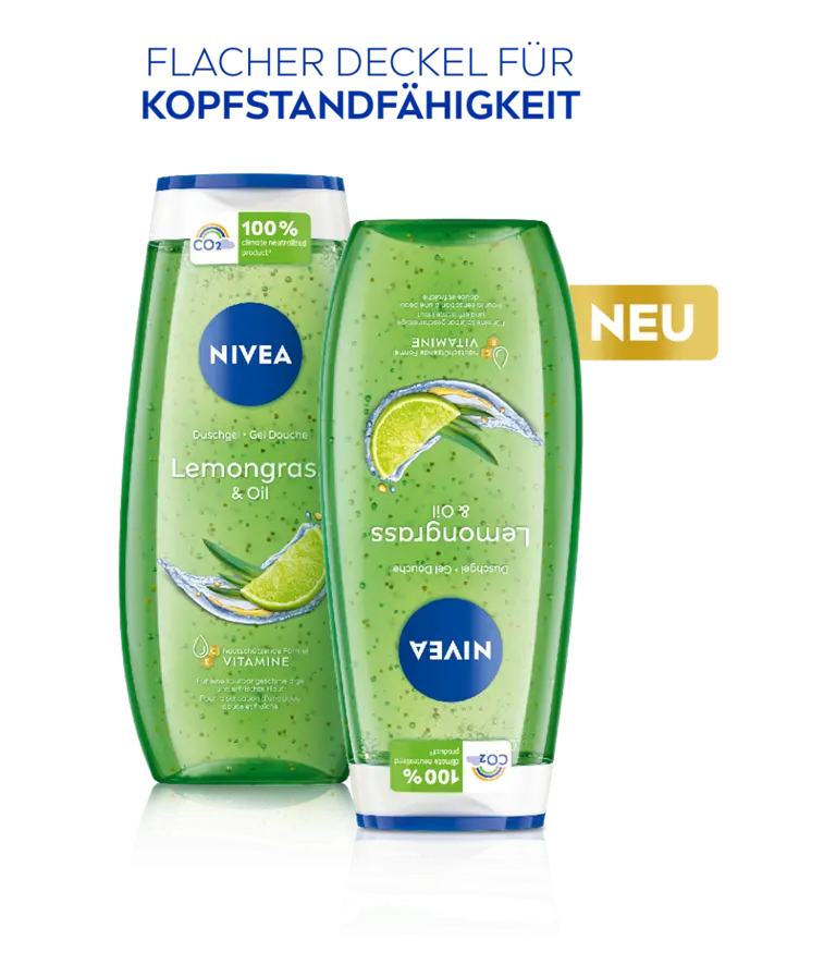 NIVEA Duschgel Lemongrass & Oil mit Vitaminen und Kopfstandfähigkeit