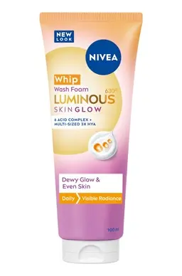 ZA_98762-04700-30_Nivea_Luminous_Skin Glow_Whip_Wash Foam_Daily_100ml_Tube_FOP