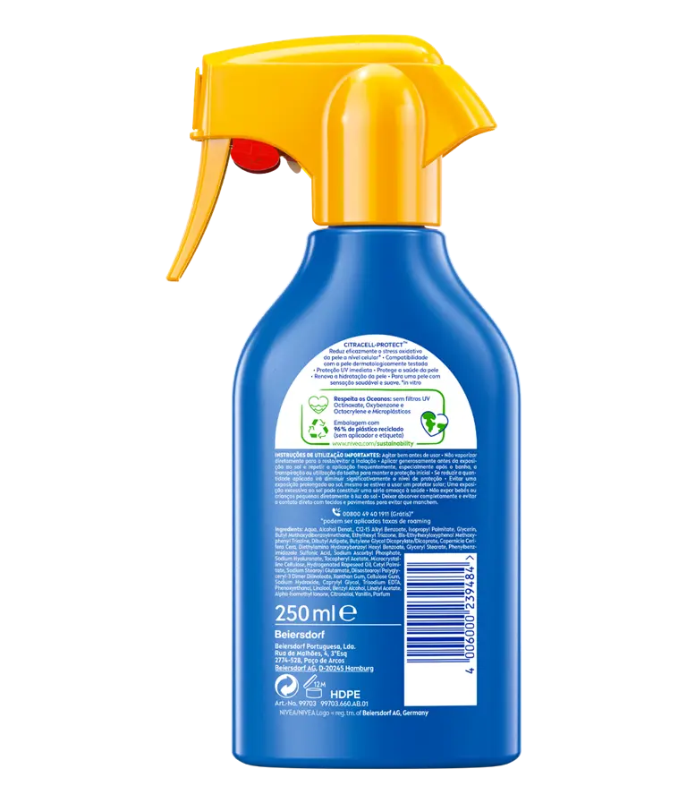 NIVEA; NIVEA SUN; TRIGGER; PROTECT; MOISTURE; SPF50; 250ML