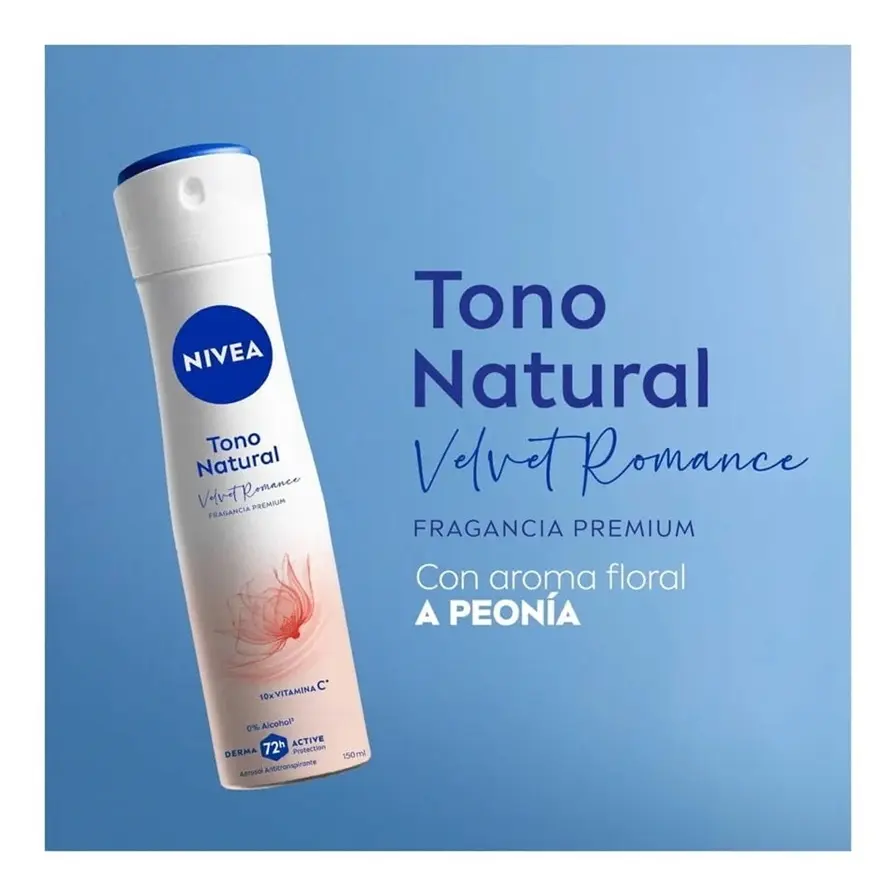 NIVEA Antitranspirante Tono Natural Velvet Romance 150ml