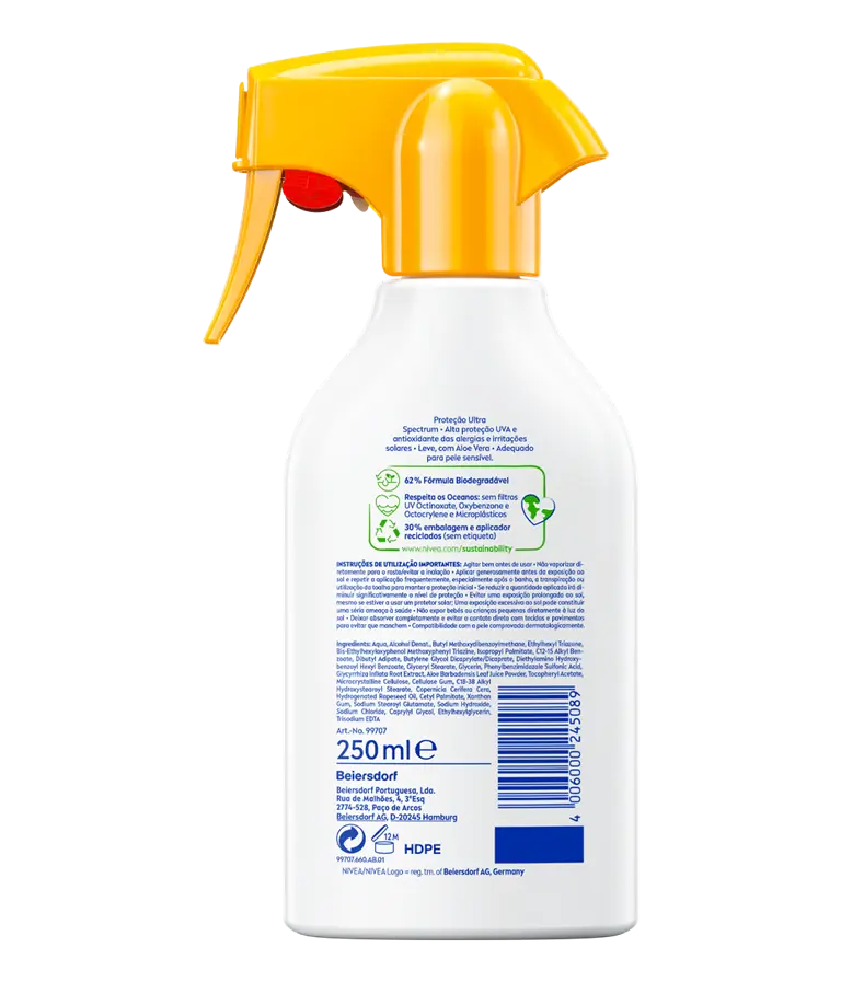 NIVEA; NIVEA SUN; TRIGGER; SENSITIVE; SPF50; 250ML