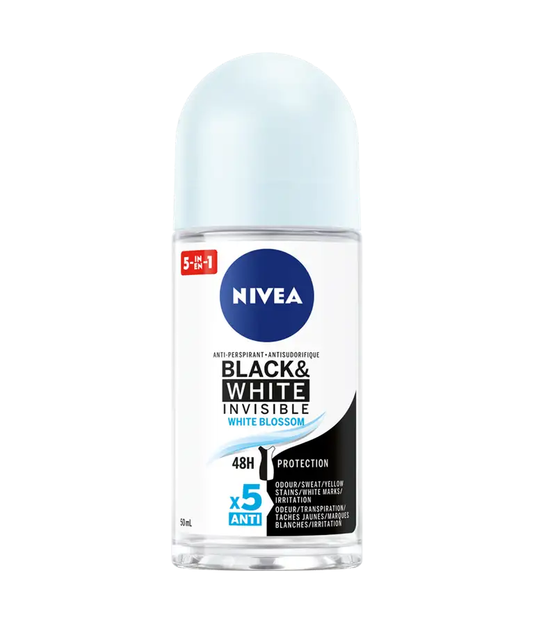 BLACK & WHITE INVISIBLE WHITE BLOSSOM ANTIPERSPIRANT ROLL-ON