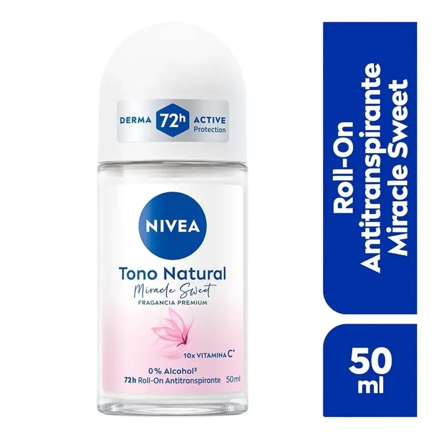 NIVEA Antitranspirante Tono Natural Miracle Sweet Roll- on 50ml