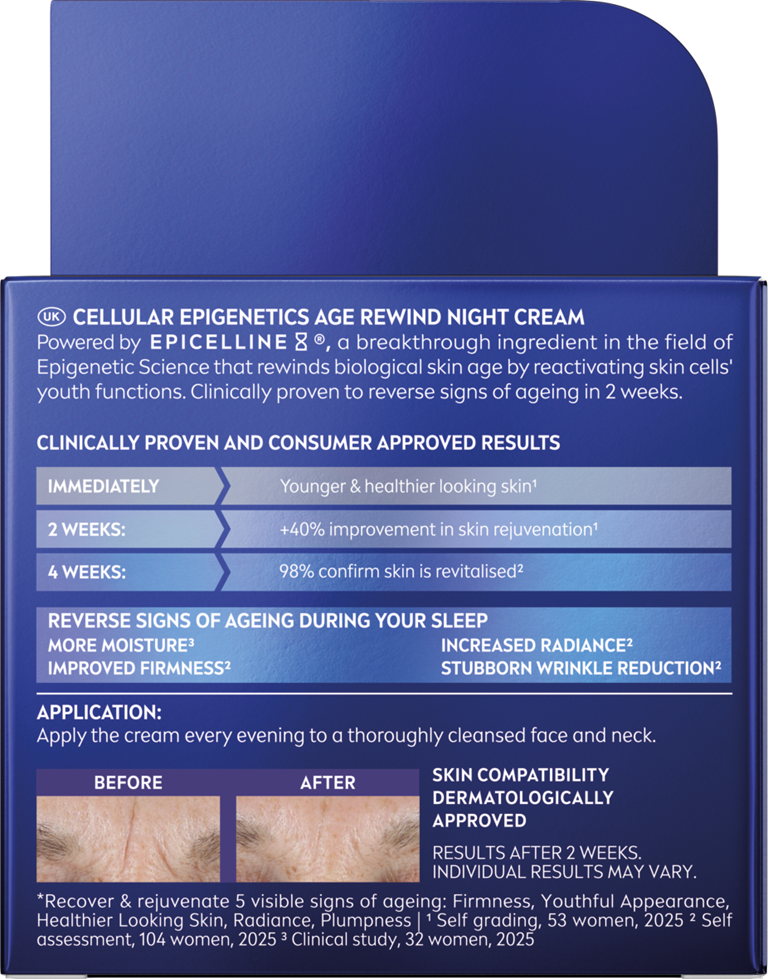 4006000290133_ZA_95312-04500-34_Nivea Cellular Epigenetics Age Rewind Night Cream 50ml box_back