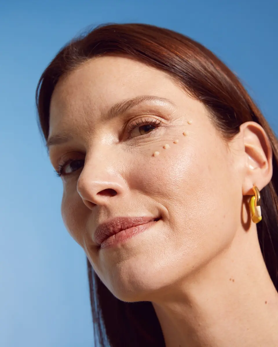 women with crows feet